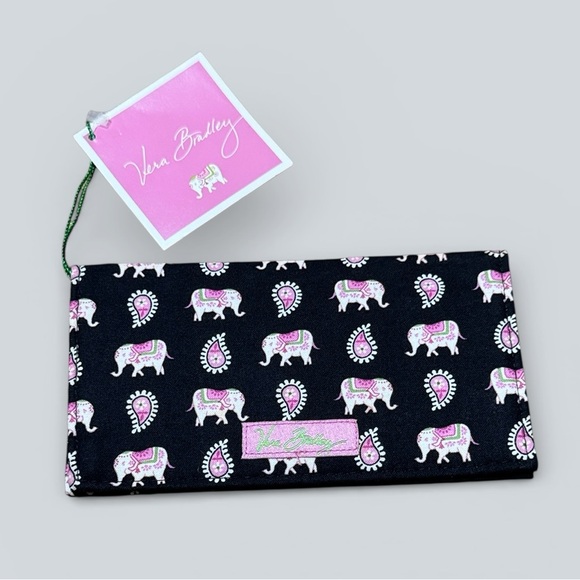 Vera Bradley Handbags - Vera Bradley Pink Elephants Checkbook Cover – Retired Print